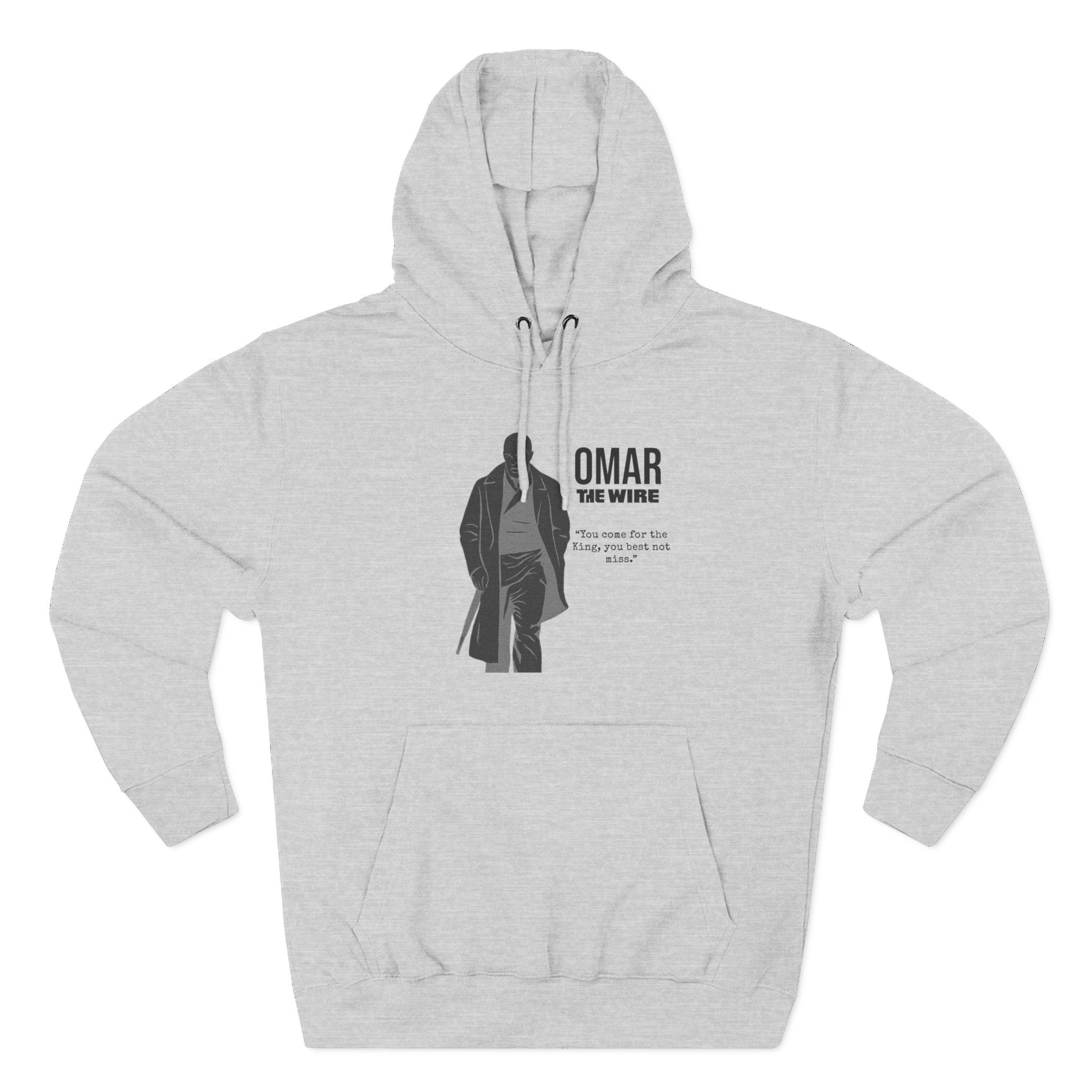 Fleece Hoodie: Omar "You Come for the King" (The Wire)| Street-wear, Casual Fashion