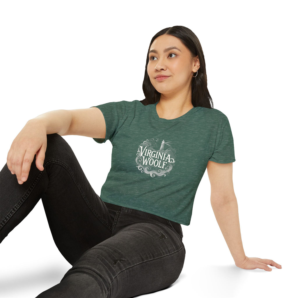 Virginia Woolf Nautical Festival Crop Top — Women's Literary Graphic