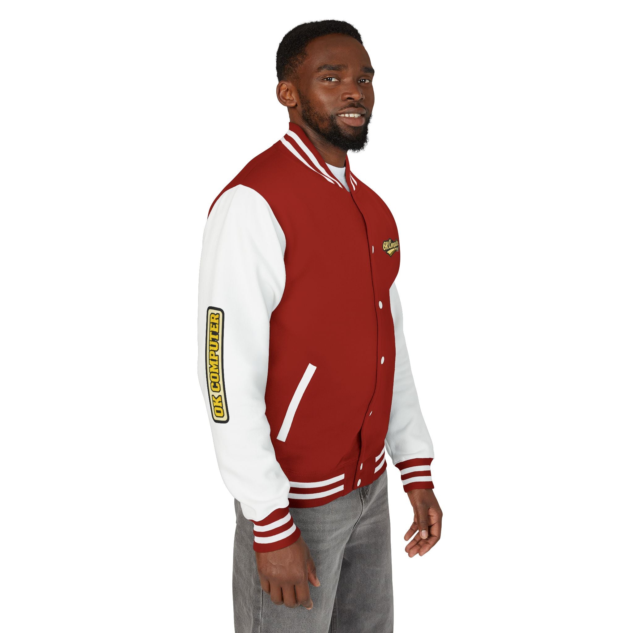 Letterman Jacket — "Ambition Makes You Look Pretty Ugly" Floral Varsity Jacket
