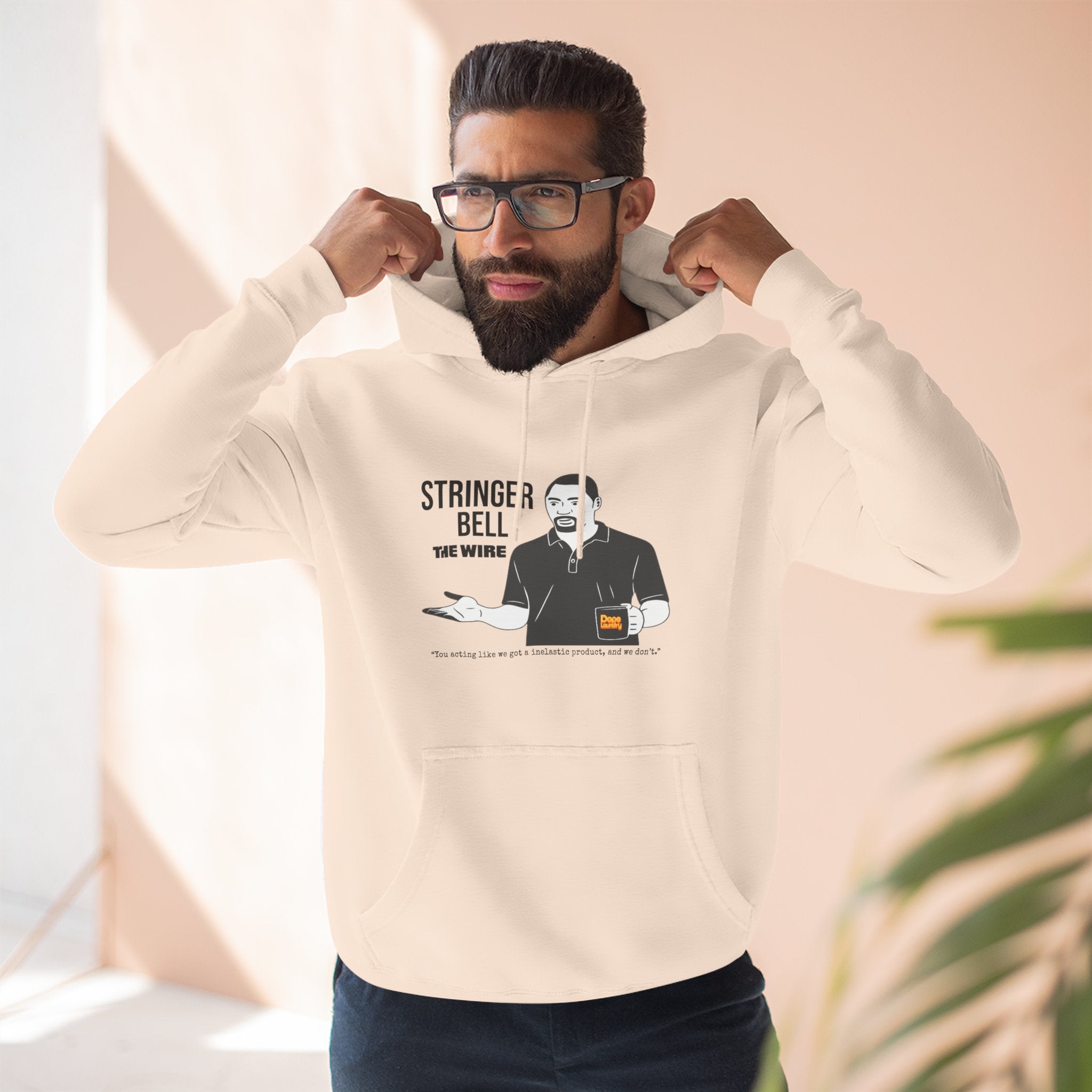Stringer Bell "Inelastic Product" Hoodie (The Wire) | Cool Street-wear, Fleece Pullover, Casual Fashion, Cozy Sweatshirt