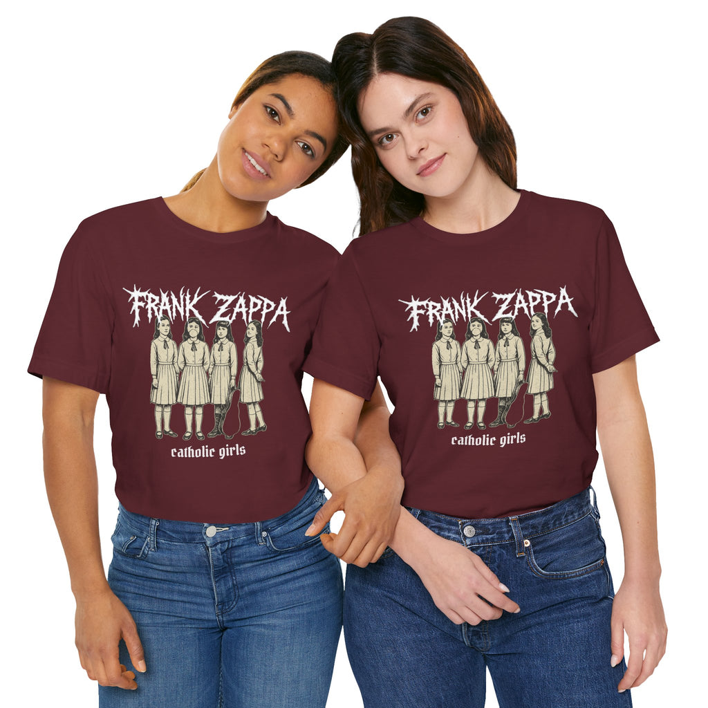 Frank Zappa "Catholic Girls" Black Metal Graphic T-Shirt