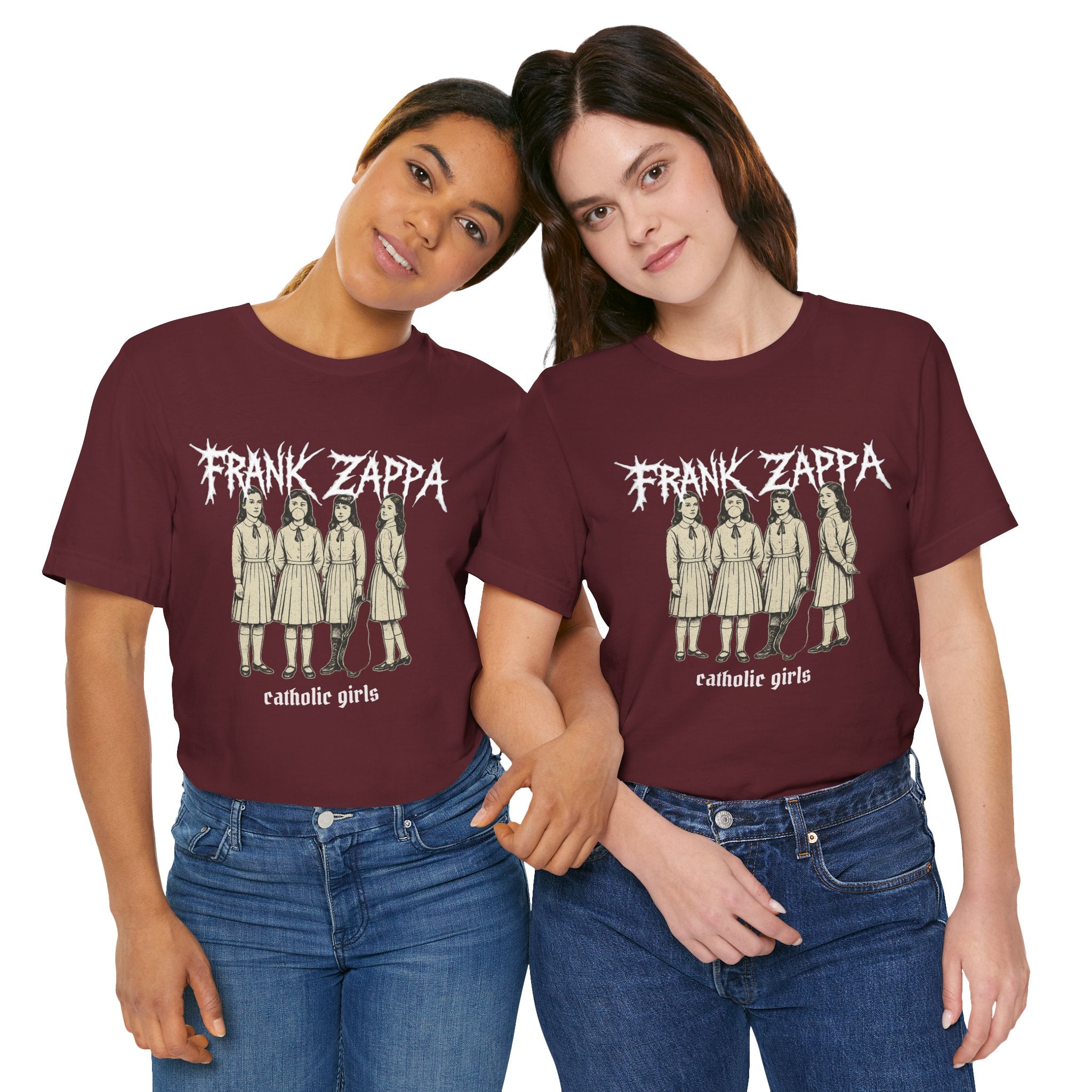 Frank Zappa "Catholic Girls" Black Metal Graphic T-Shirt
