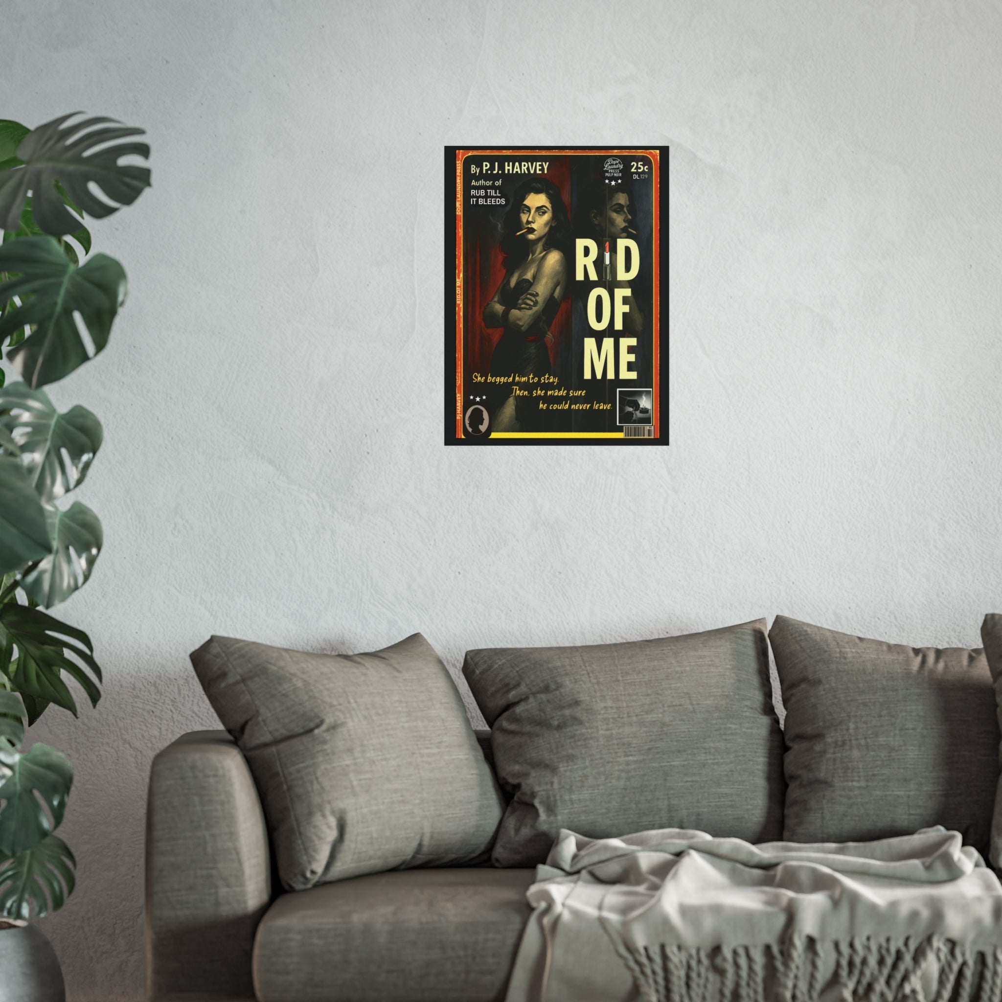 PJ Harvey - Rid of Me Pulp-Noir Book Cover Inspired Art Poster