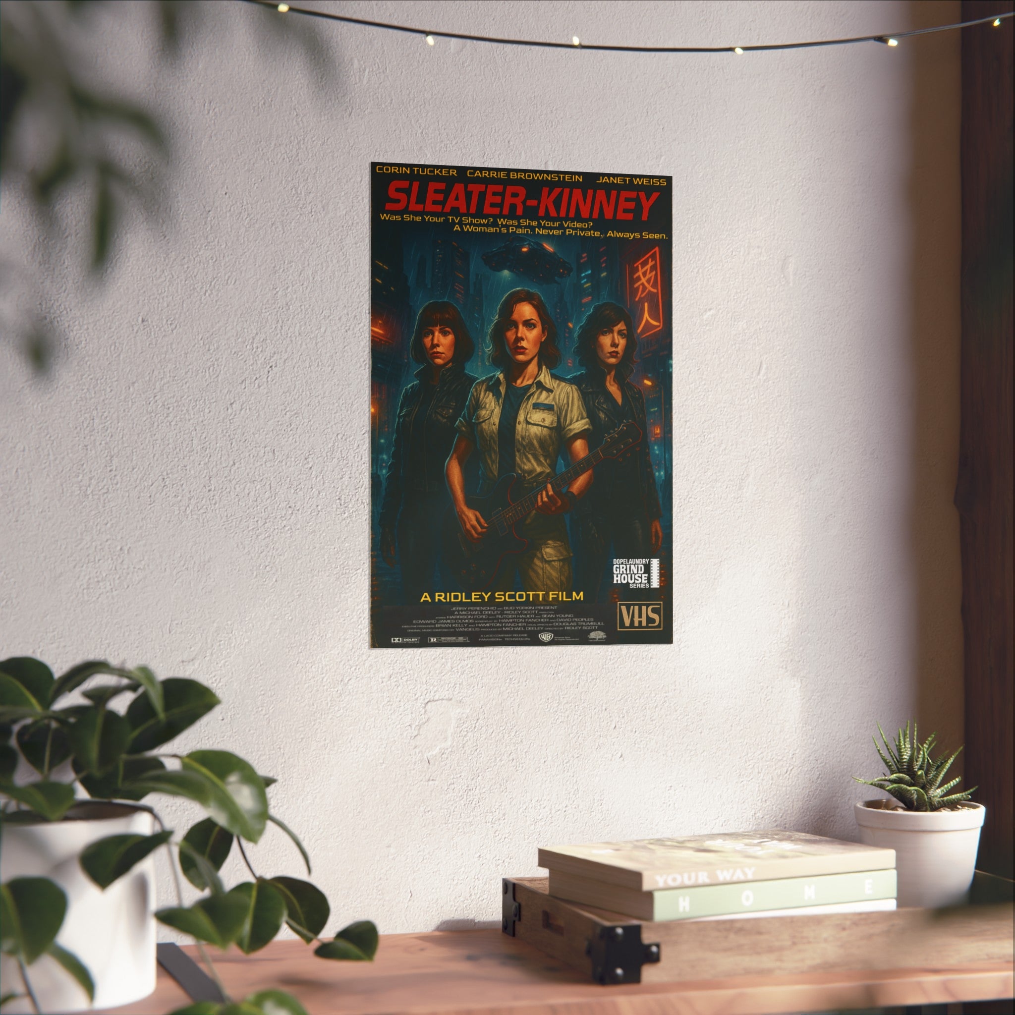 Poster Print - Sleater-Kinney Grind House Inspired, Unique Gift for Film Lovers and Home Aesthetic