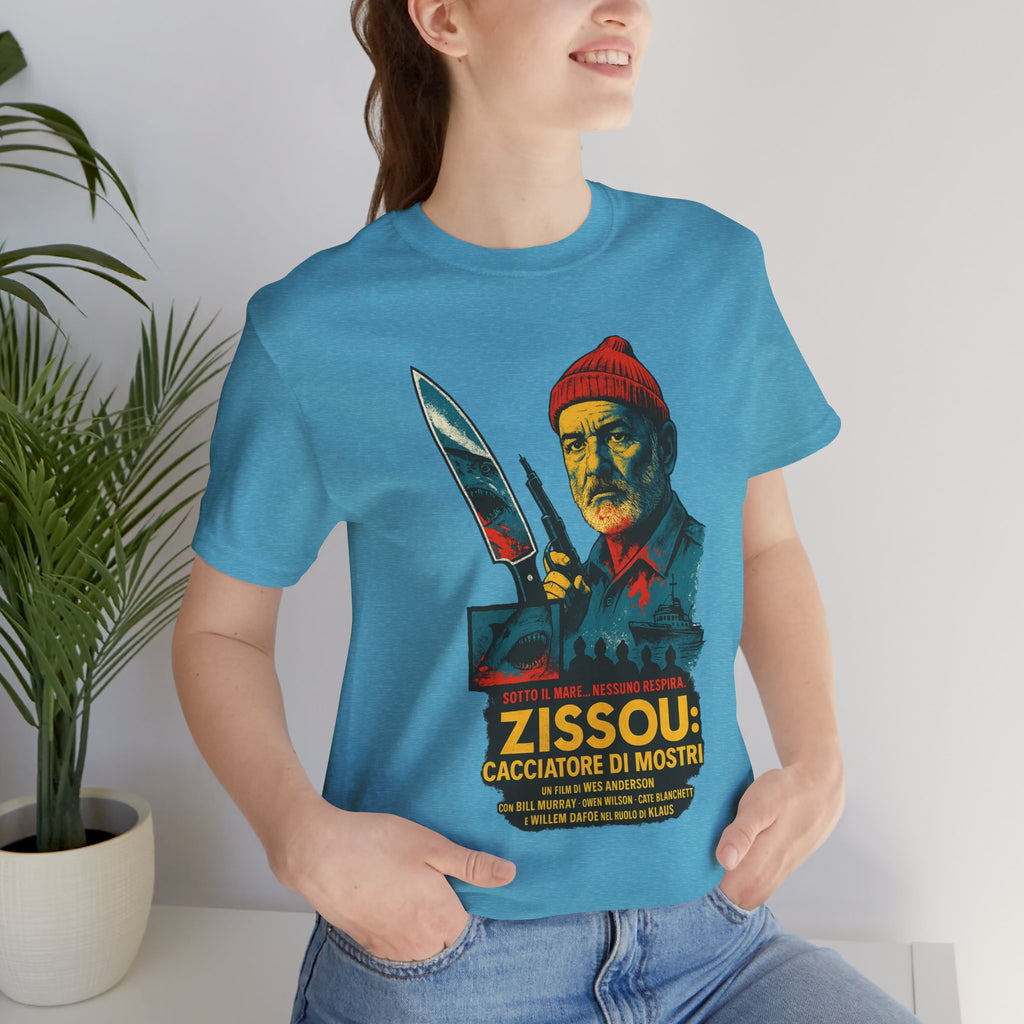 Zissou Cacciatore Di Mostri Unisex Tee - Wes Anderson Film Fan Shirt