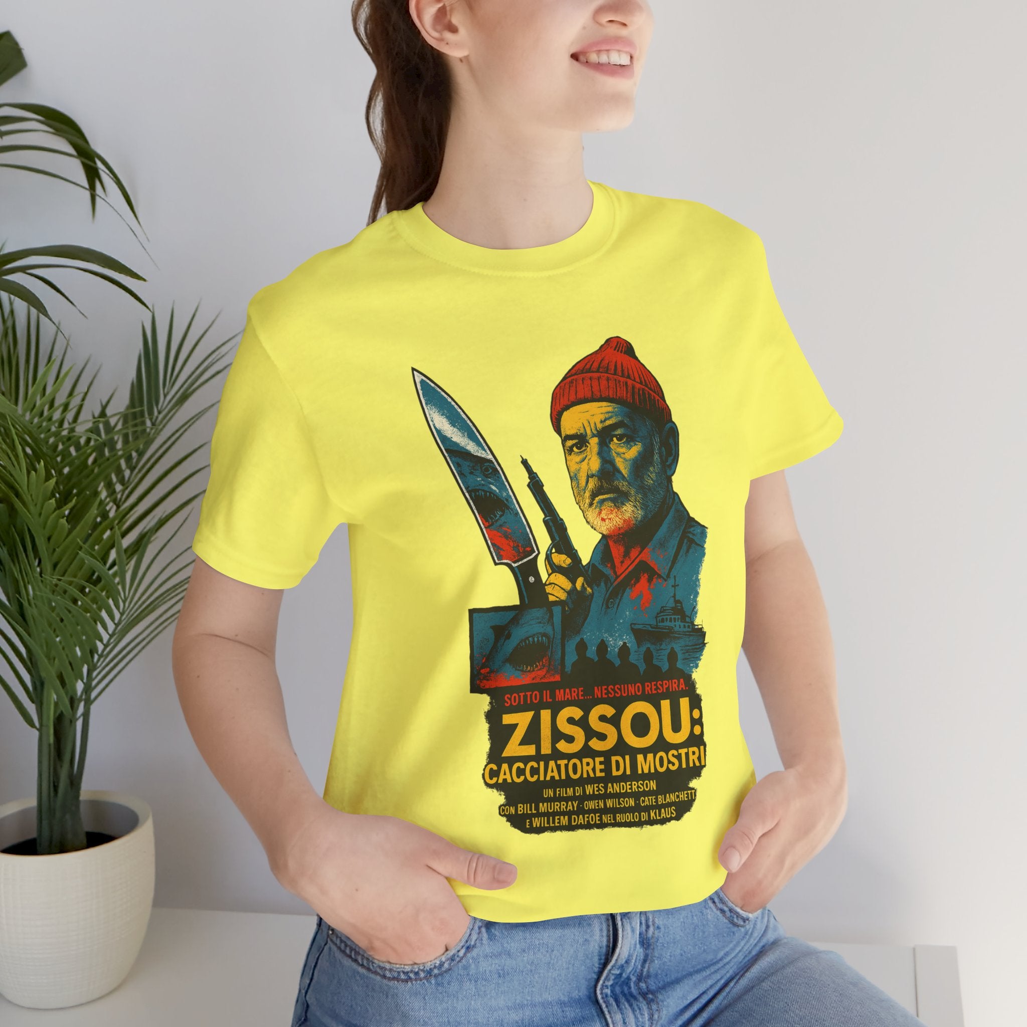 Zissou Cacciatore Di Mostri Unisex Tee - Wes Anderson Film Fan Shirt