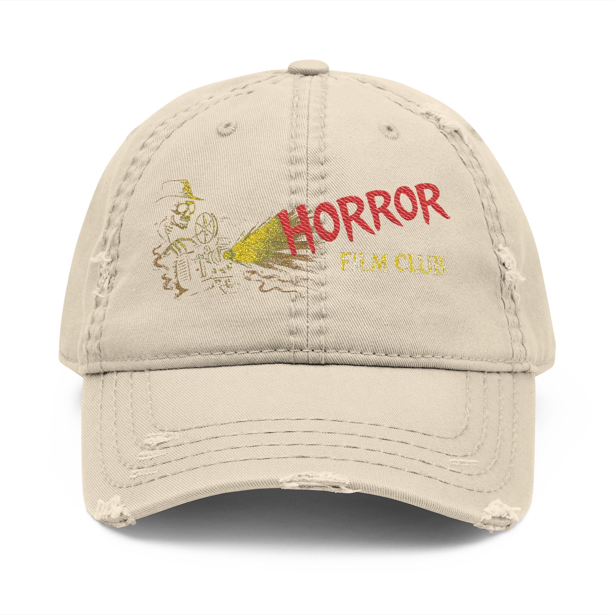 Horror Film Club Distressed Embroidered Dad Hat