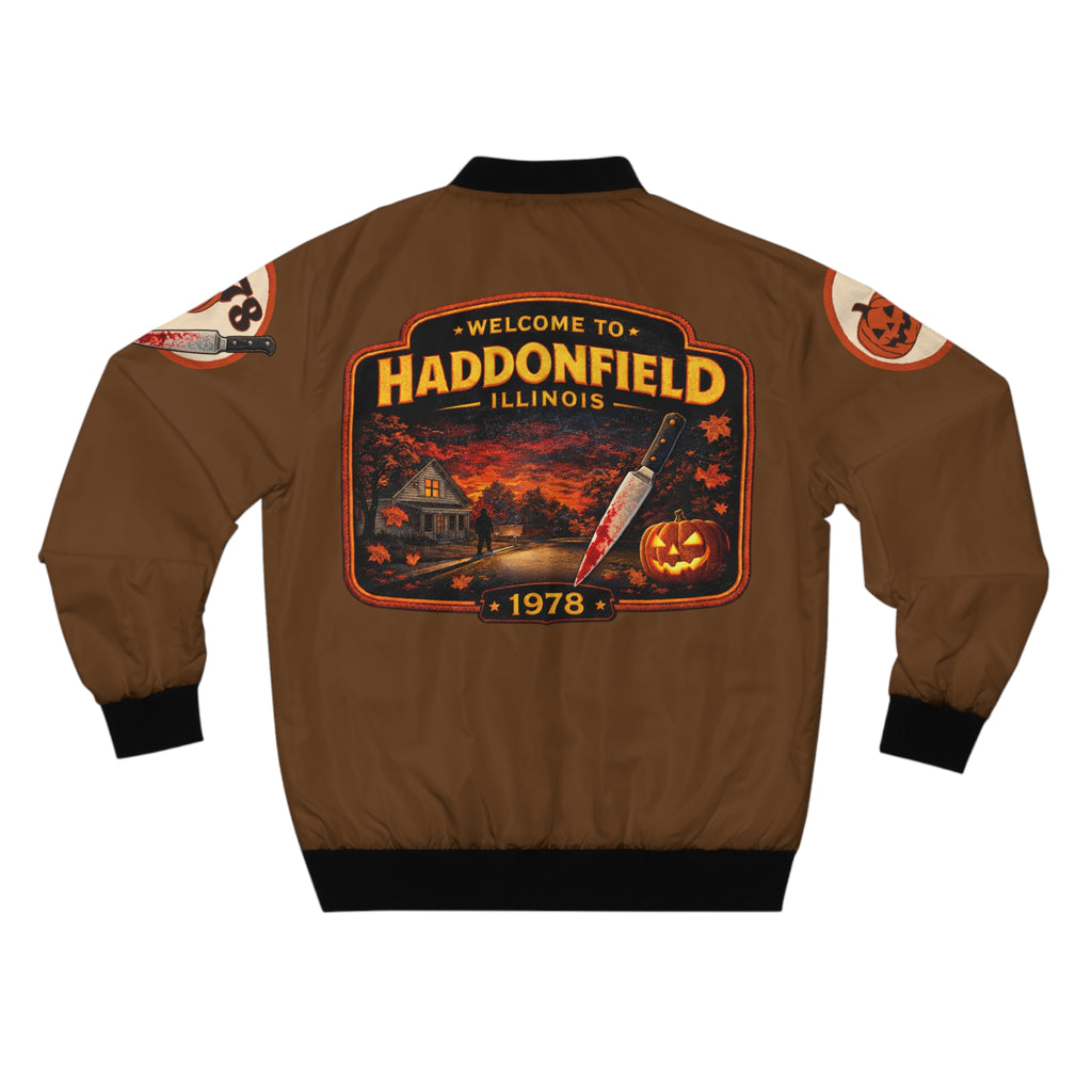 Haddonfield 1978 Bomber Jacket — Halloween Horror Graphic Jacket