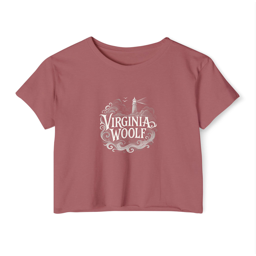 Virginia Woolf Nautical Festival Crop Top — Women's Literary Graphic