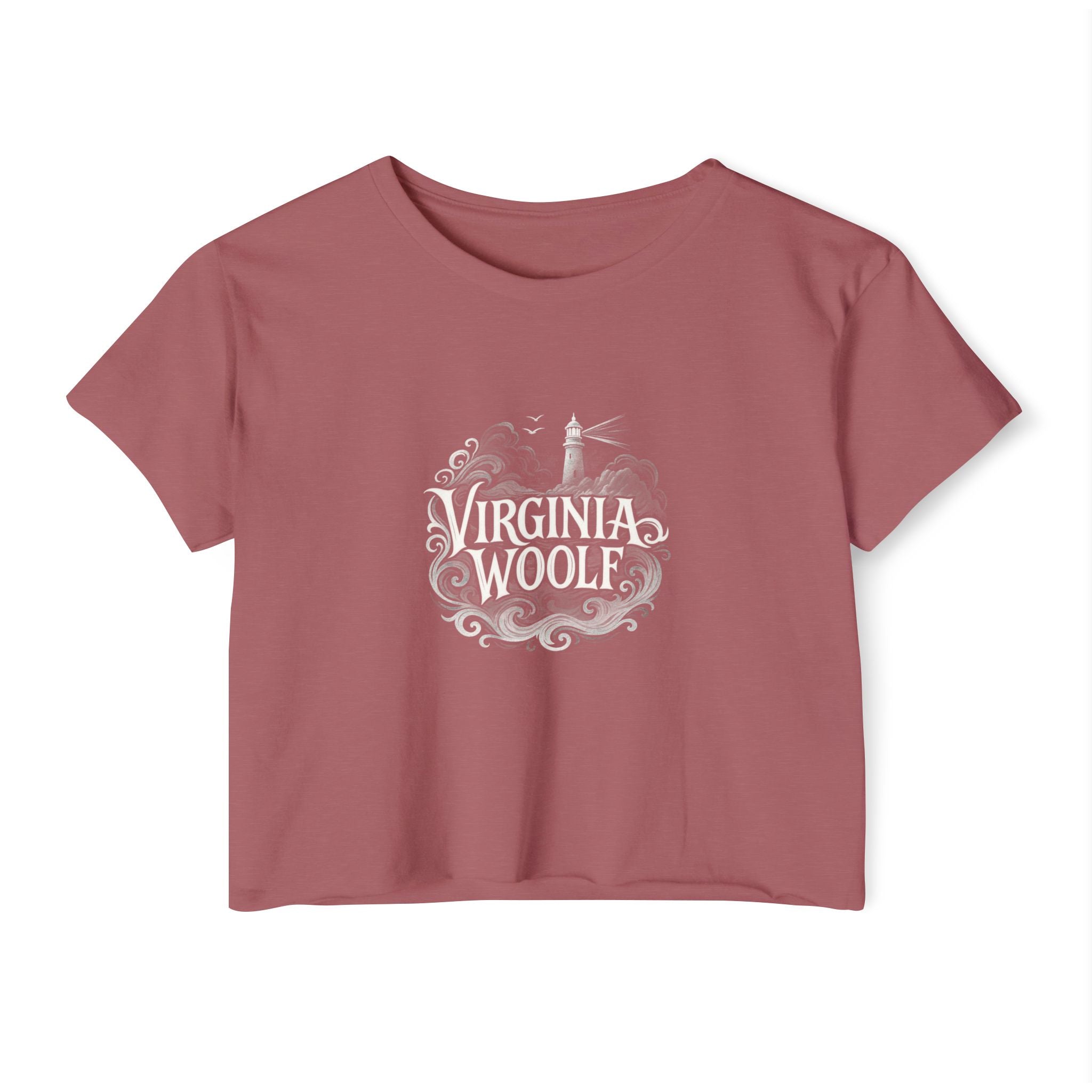 Virginia Woolf Nautical Festival Crop Top — Women's Literary Graphic