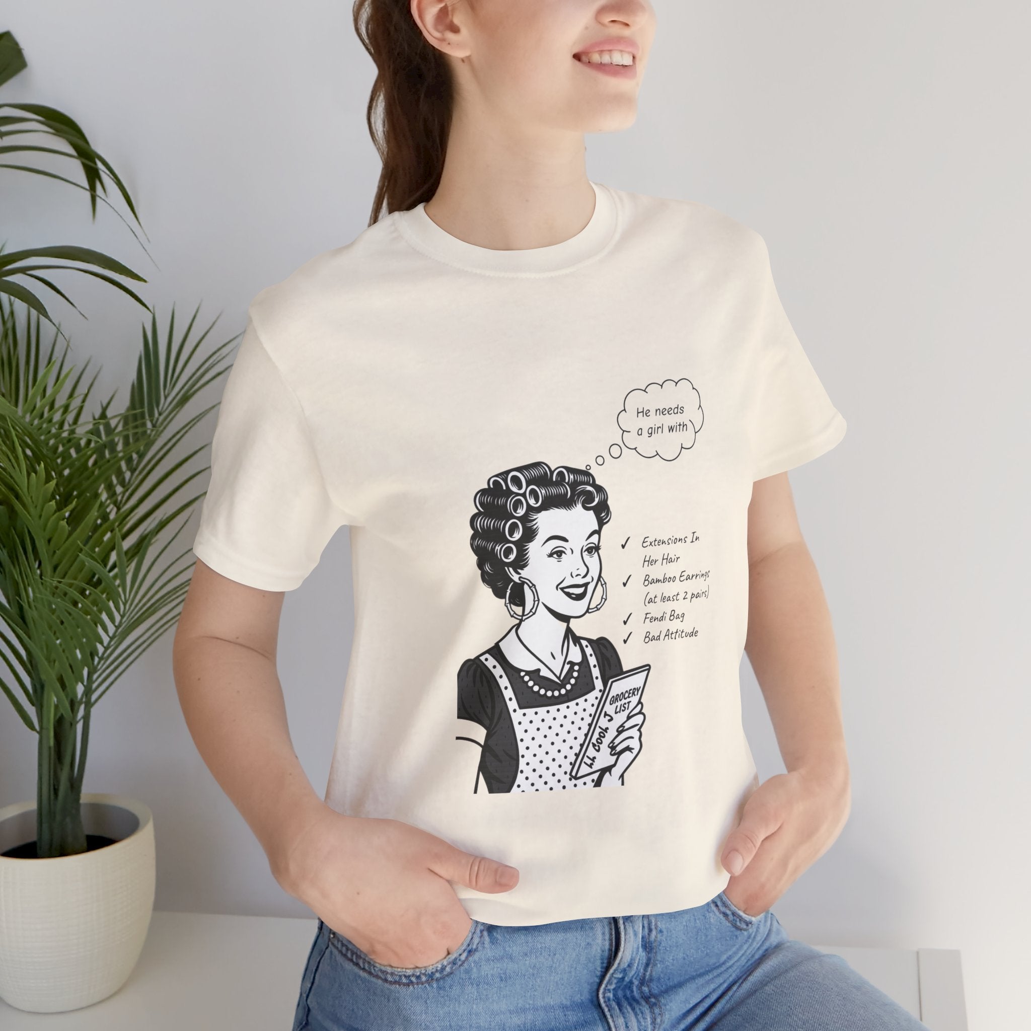 LL Cool J Music Mash-up/ Vintage 50s Housewife - "Around the Way Girl" Unisex Tee