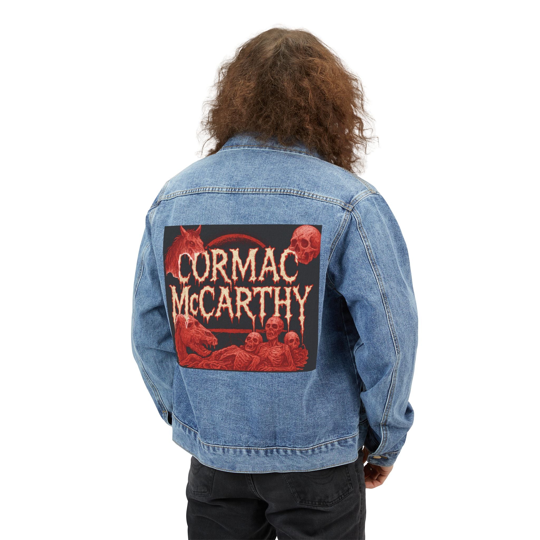Denim Jacket — 'Cormac McCarthy' Retro Western Graphic Back Patch