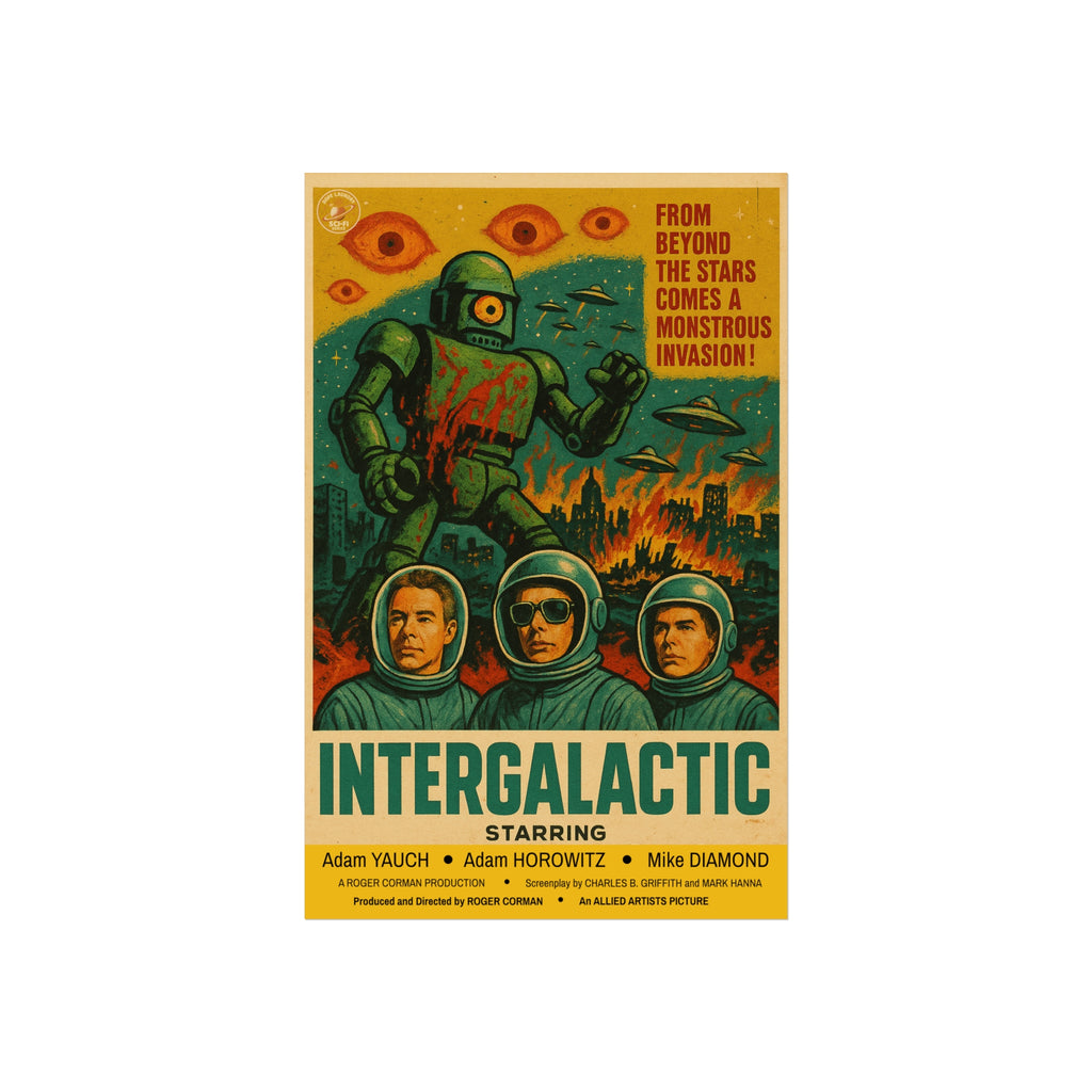 Intergalactic (variant) - 60s Sci-fi Grind House Inspired, Film Lover's Gift