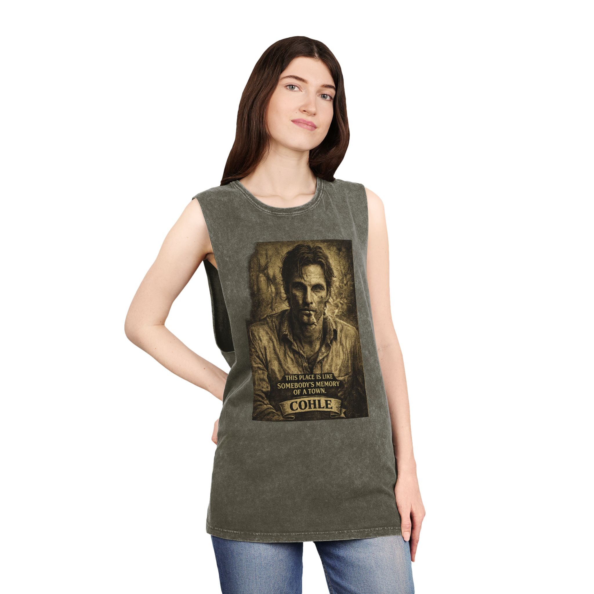 Stonewash Tank Top — Rust Cohle Portrait Tee