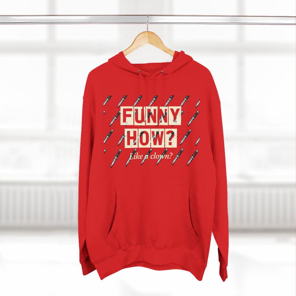 Funny How? Three-Panel Fleece Hoodie — Graphic Pullover (Shine Box)