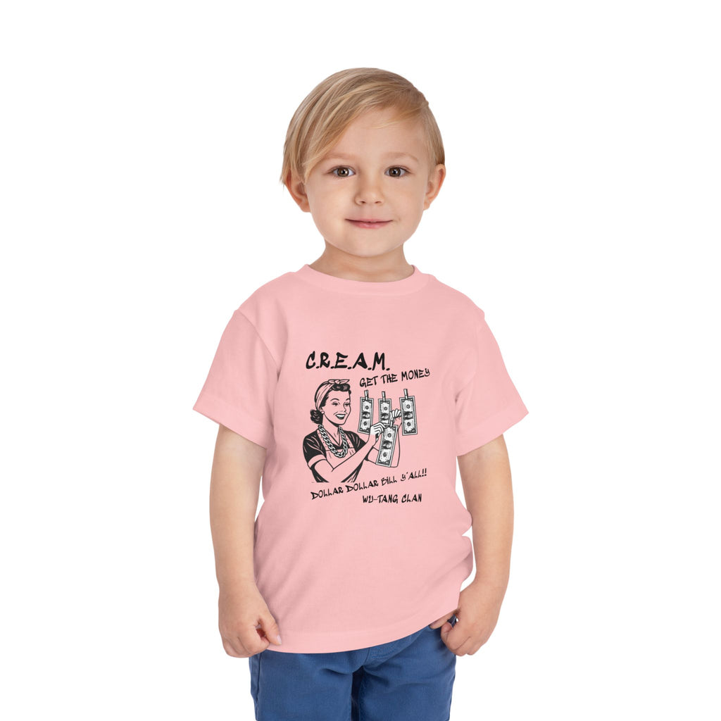 Toddler Tee - C.R.E.A.M. 'Get the Money' Retro Graphic Kids Shirt