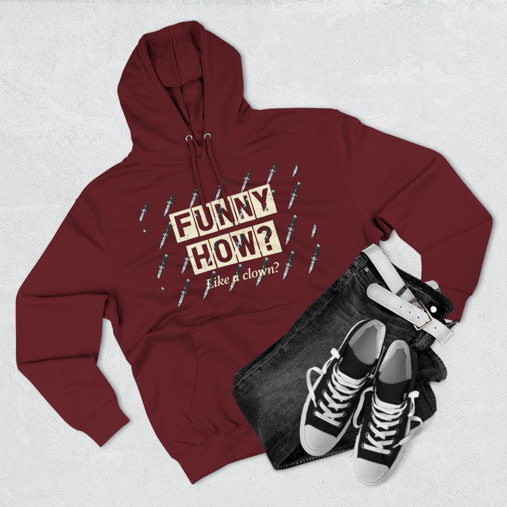 Funny How? Three-Panel Fleece Hoodie — Graphic Pullover (Shine Box)