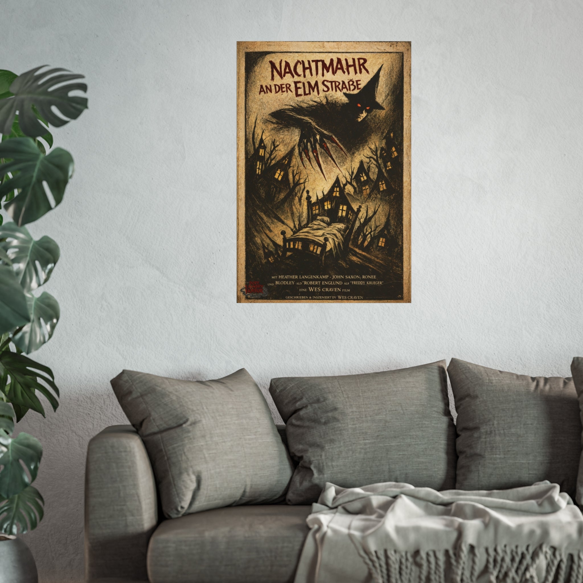 Nightmare on Elm Street - German Expressionistic Vintage Horror Poster