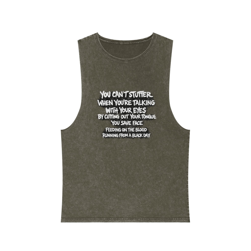 black rain -  Stonewash Muscle Tee