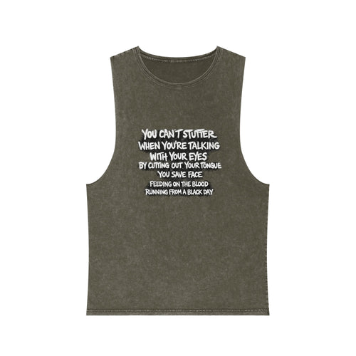 black rain -  Stonewash Muscle Tee