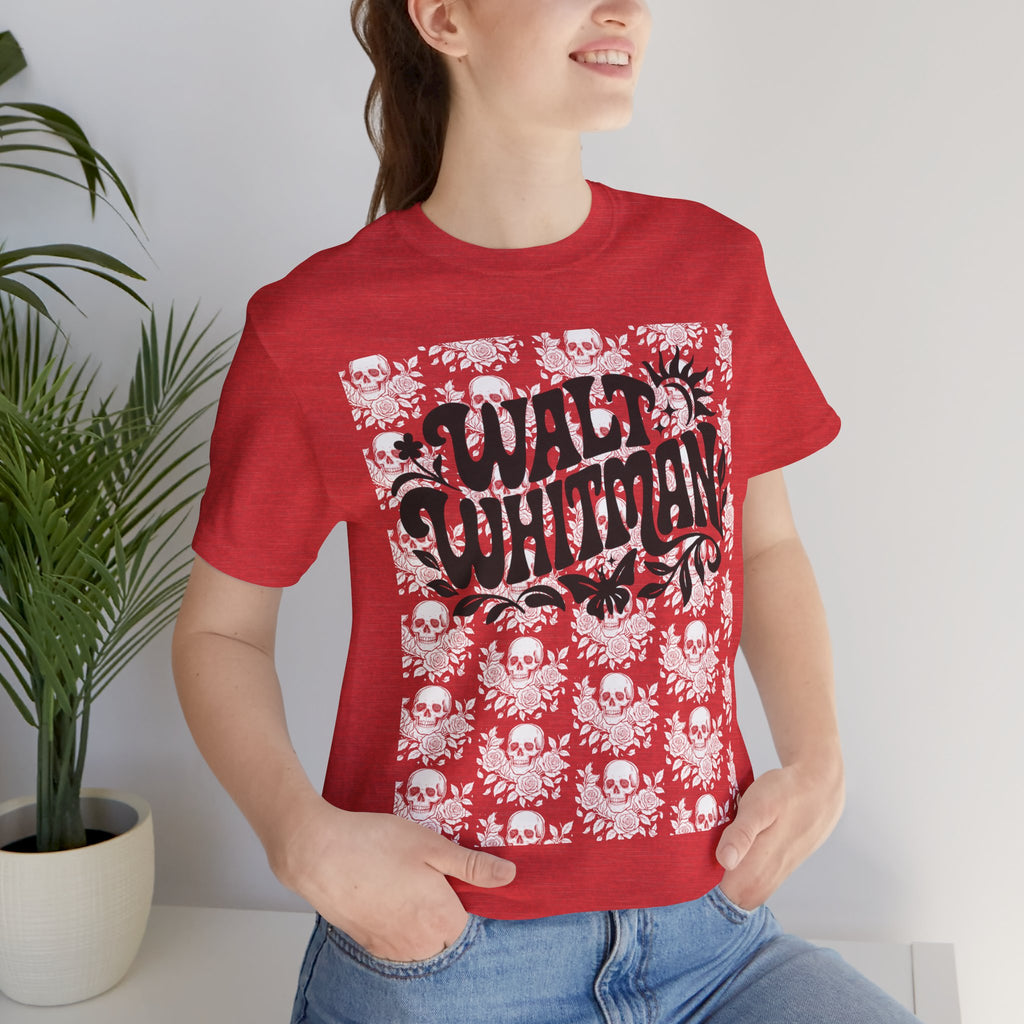 Walt Whitman Psychedelic Skulls Band Logo (white ink variant) - Vintage Graphic T-Shirt