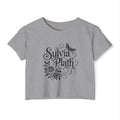 Sylvia Plath Floral Crop Top — Women's Festival Graphic Tee