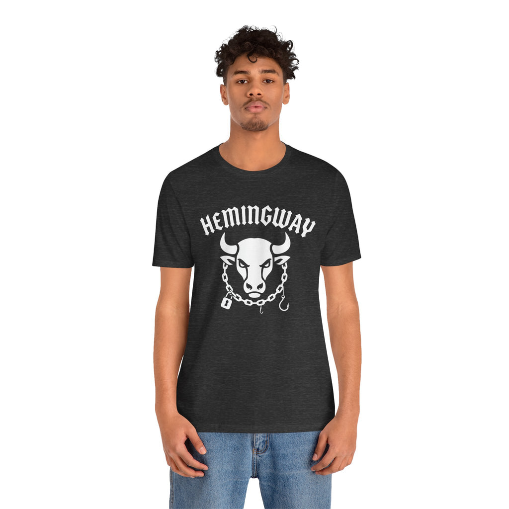 Hemingway Bull Vintage - White ink variant - Graphic T-Shirt