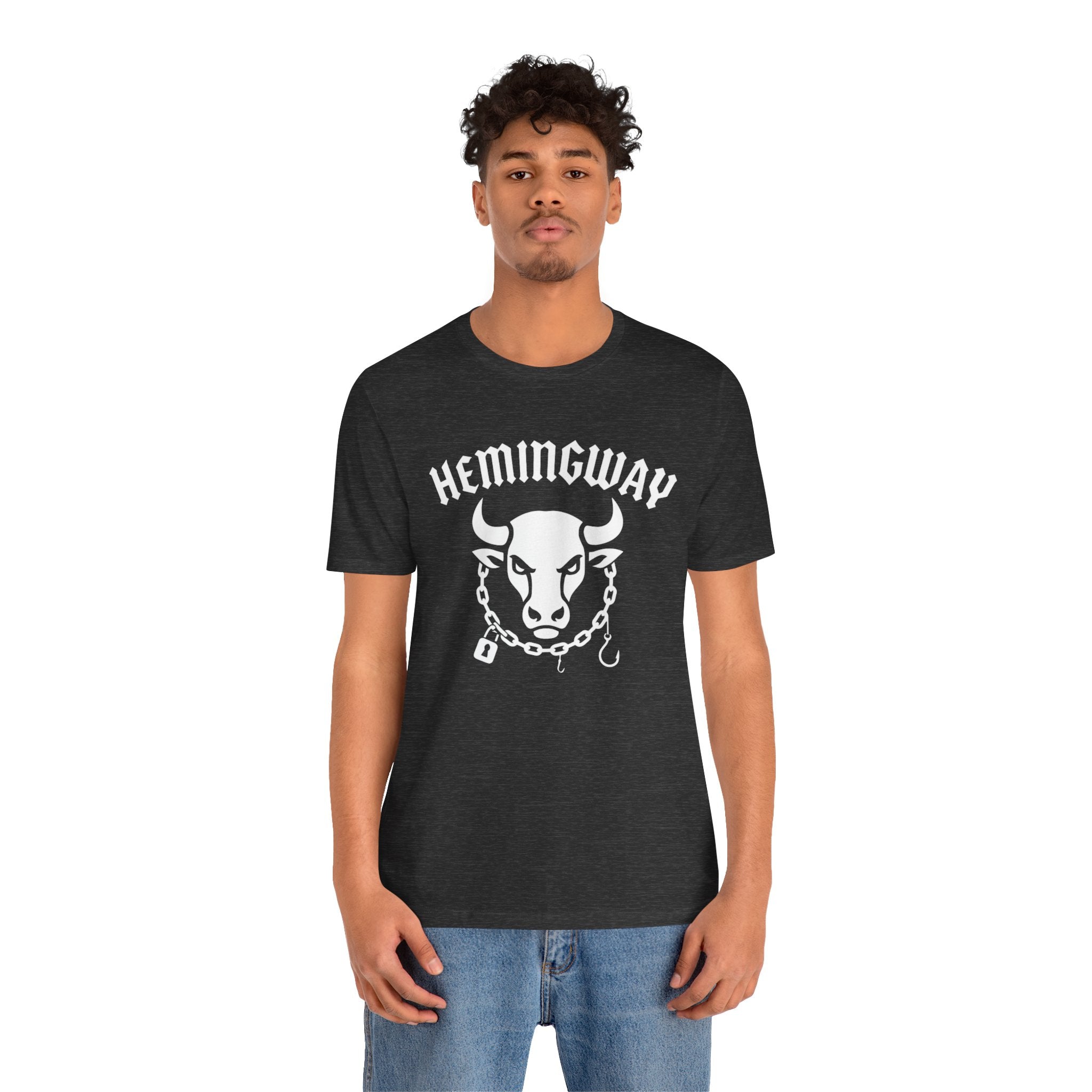 Hemingway Bull Vintage - White ink variant - Graphic T-Shirt