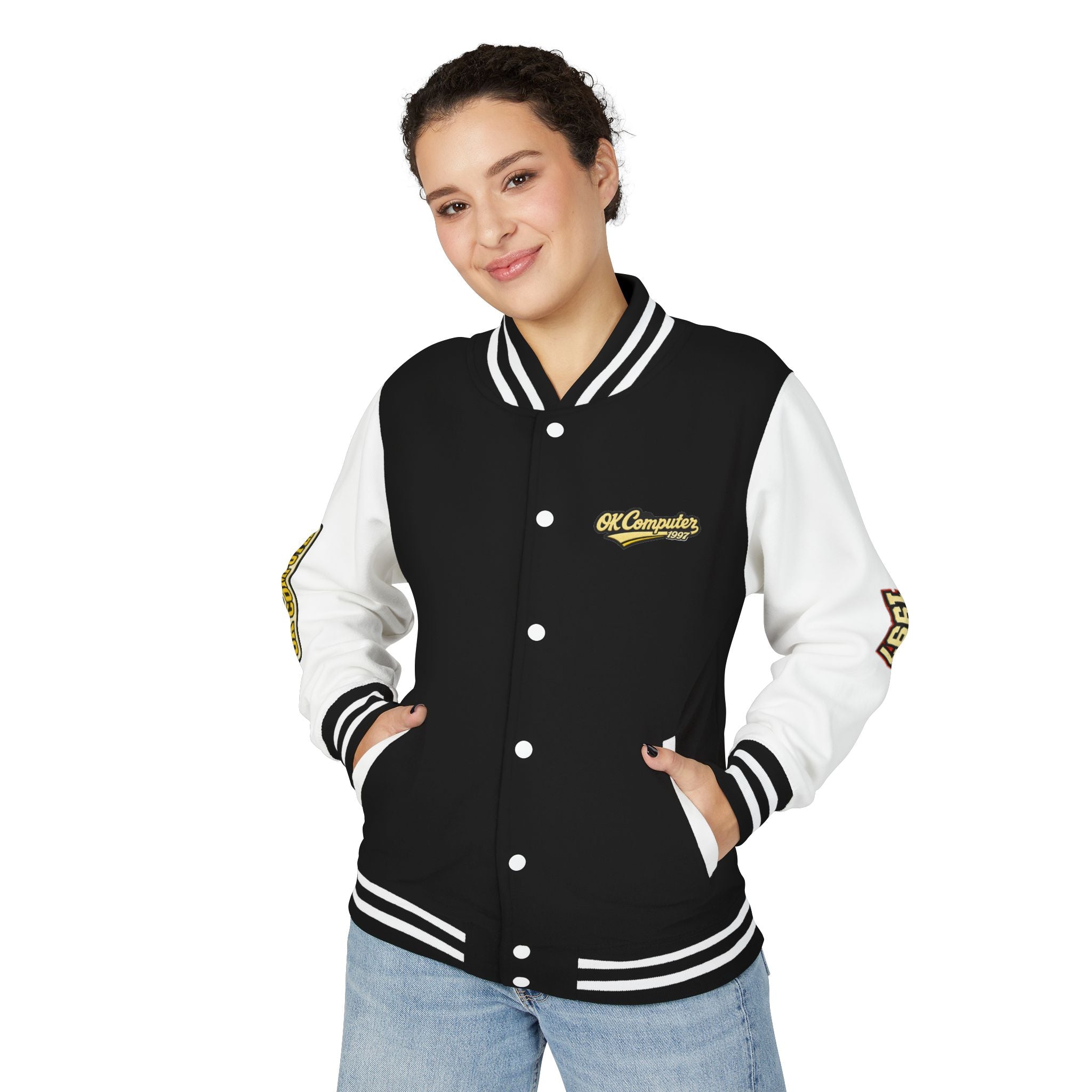 Letterman Jacket — "Ambition Makes You Look Pretty Ugly" Floral Varsity Jacket