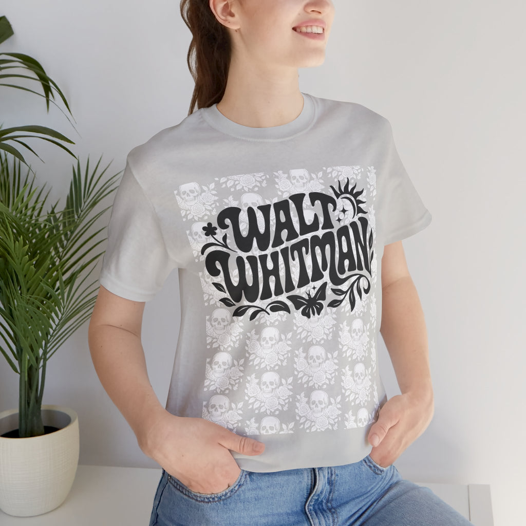 Walt Whitman Psychedelic Skulls Band Logo (white ink variant) - Vintage Graphic T-Shirt