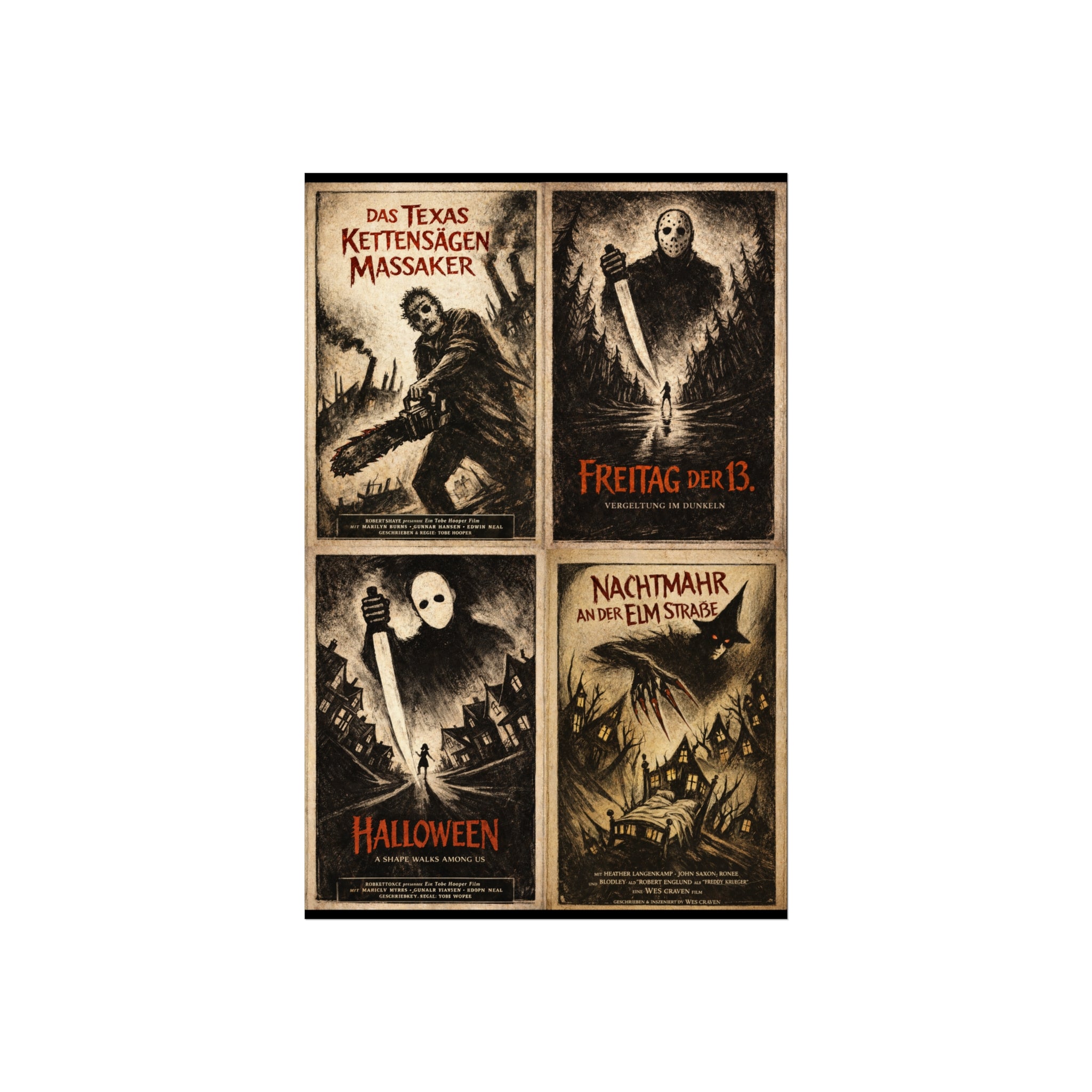 Horror Film Club - Expressionist Vintage Horror Poster