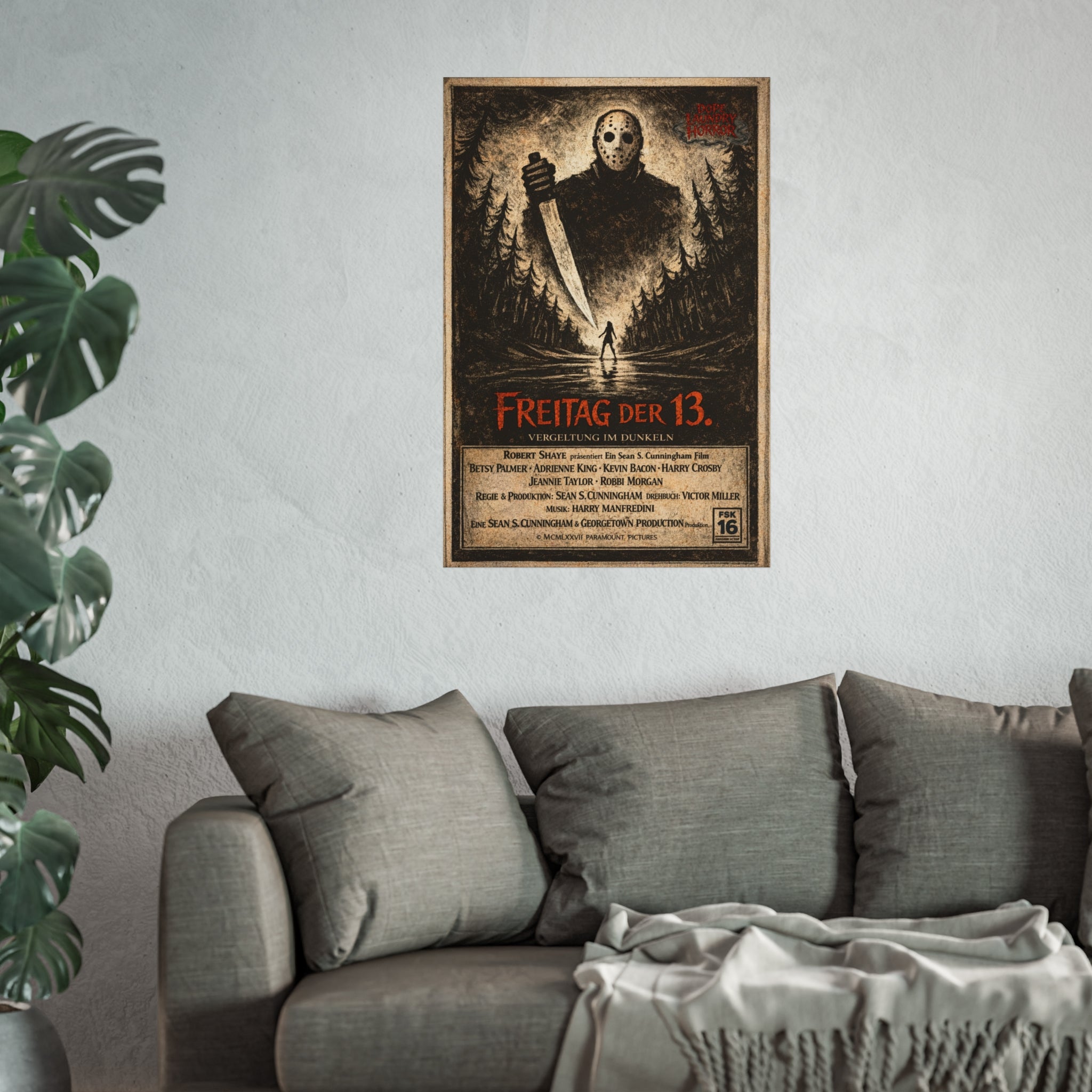 Friday the 13th - German Expressionist Vintage Horror Poster (Fine Art Poster)