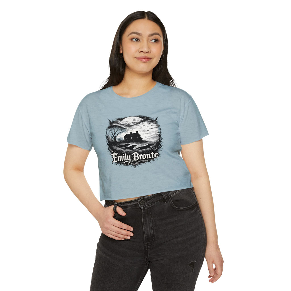 Emily Brontë Gothic Festival Crop Top — Women's Literary Graphic