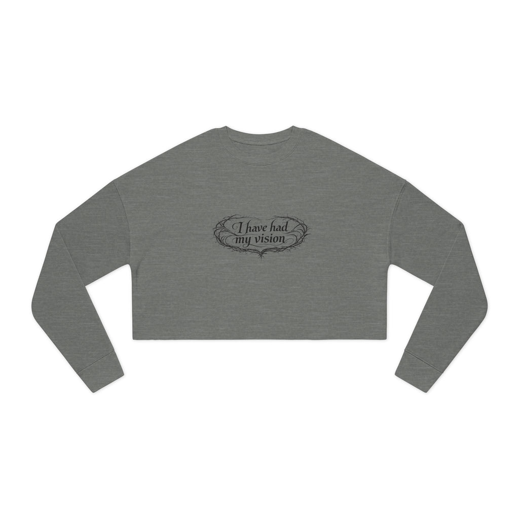Virginia Woolf - "I have had my vision" Cropped Sweatshirt