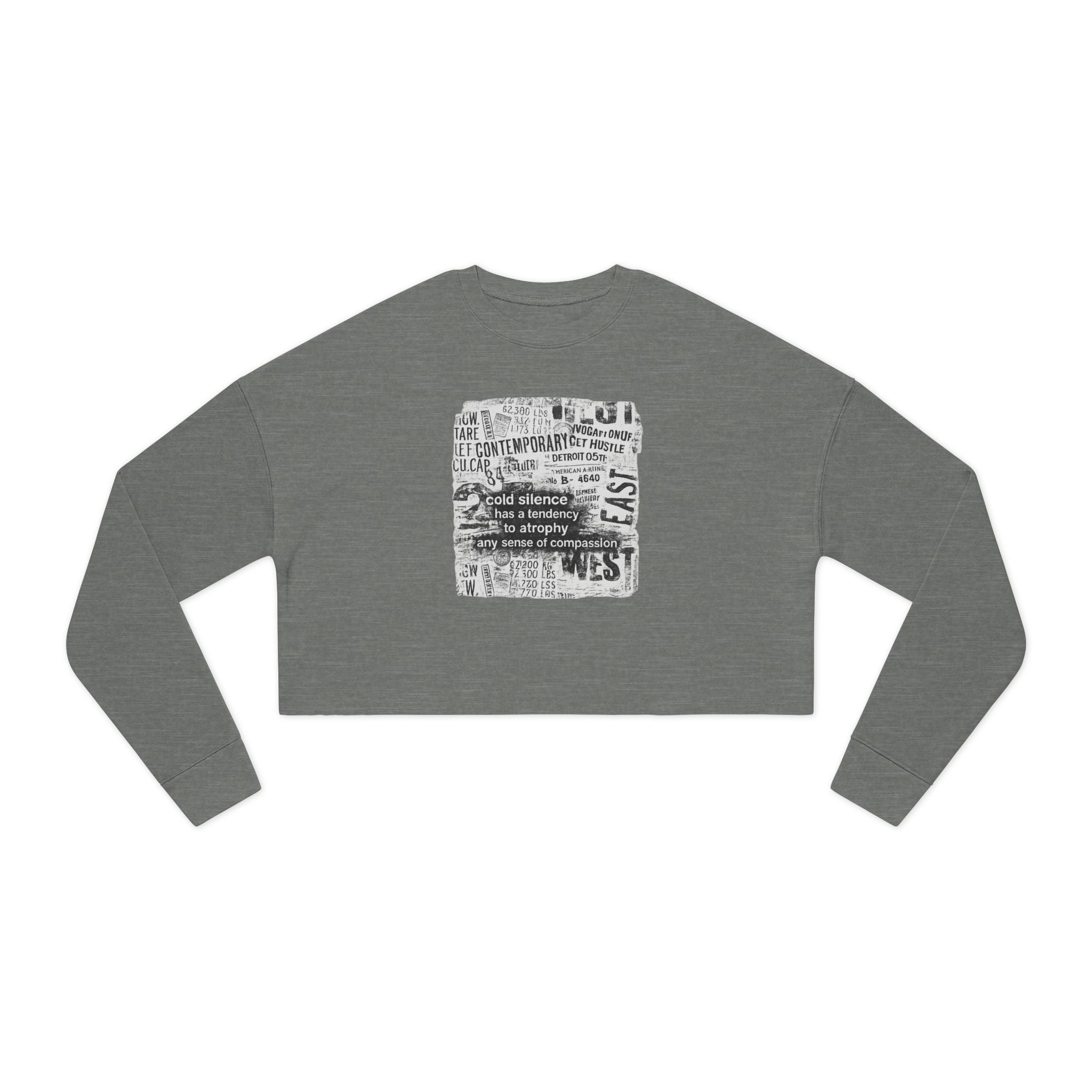 cold silence - cropped sweatshirt