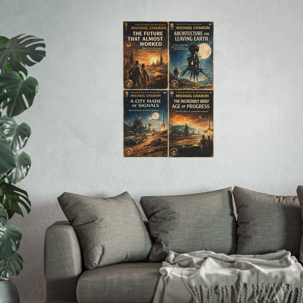 Michael Chabon Sci‑Fi Series - Pulp Book Cover - Fine Art Poster