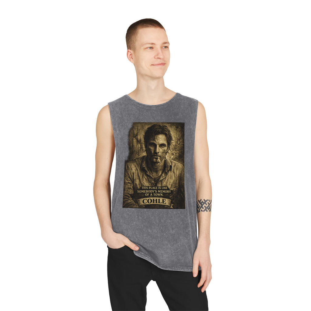 Stonewash Tank Top — Rust Cohle Portrait Tee