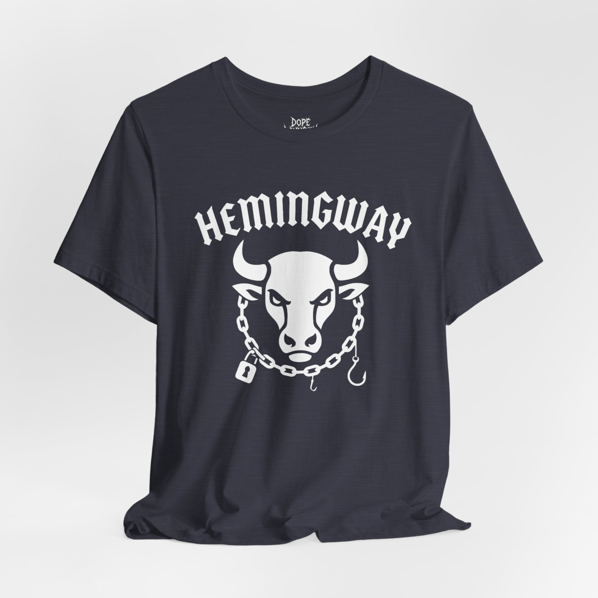 Hemingway Bull Vintage - White ink variant - Graphic T-Shirt