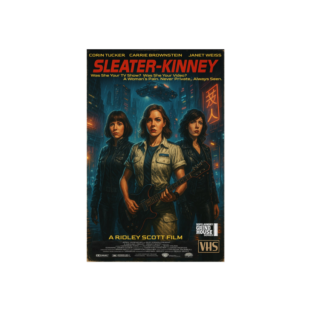 Poster Print - Sleater-Kinney Grind House Inspired, Unique Gift for Film Lovers and Home Aesthetic