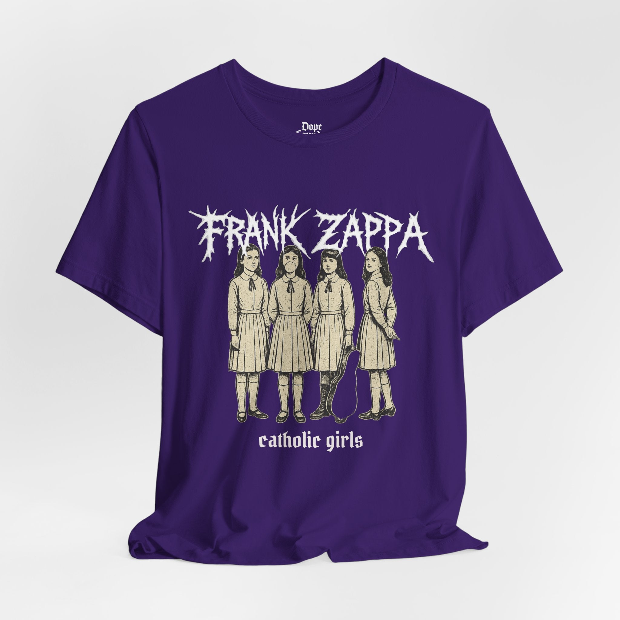 Frank Zappa "Catholic Girls" Black Metal Graphic T-Shirt
