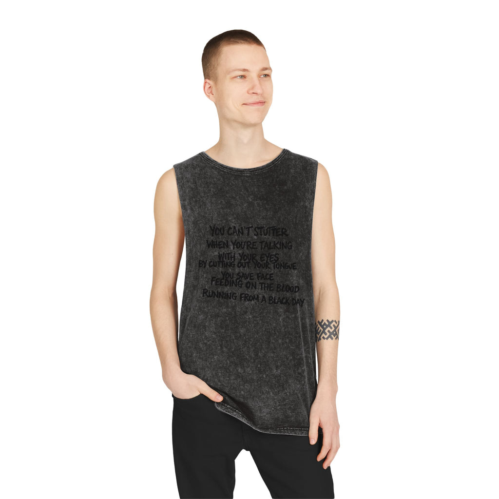 Black Rain Stonewash Muscle Tee — Stonewash Tank Top