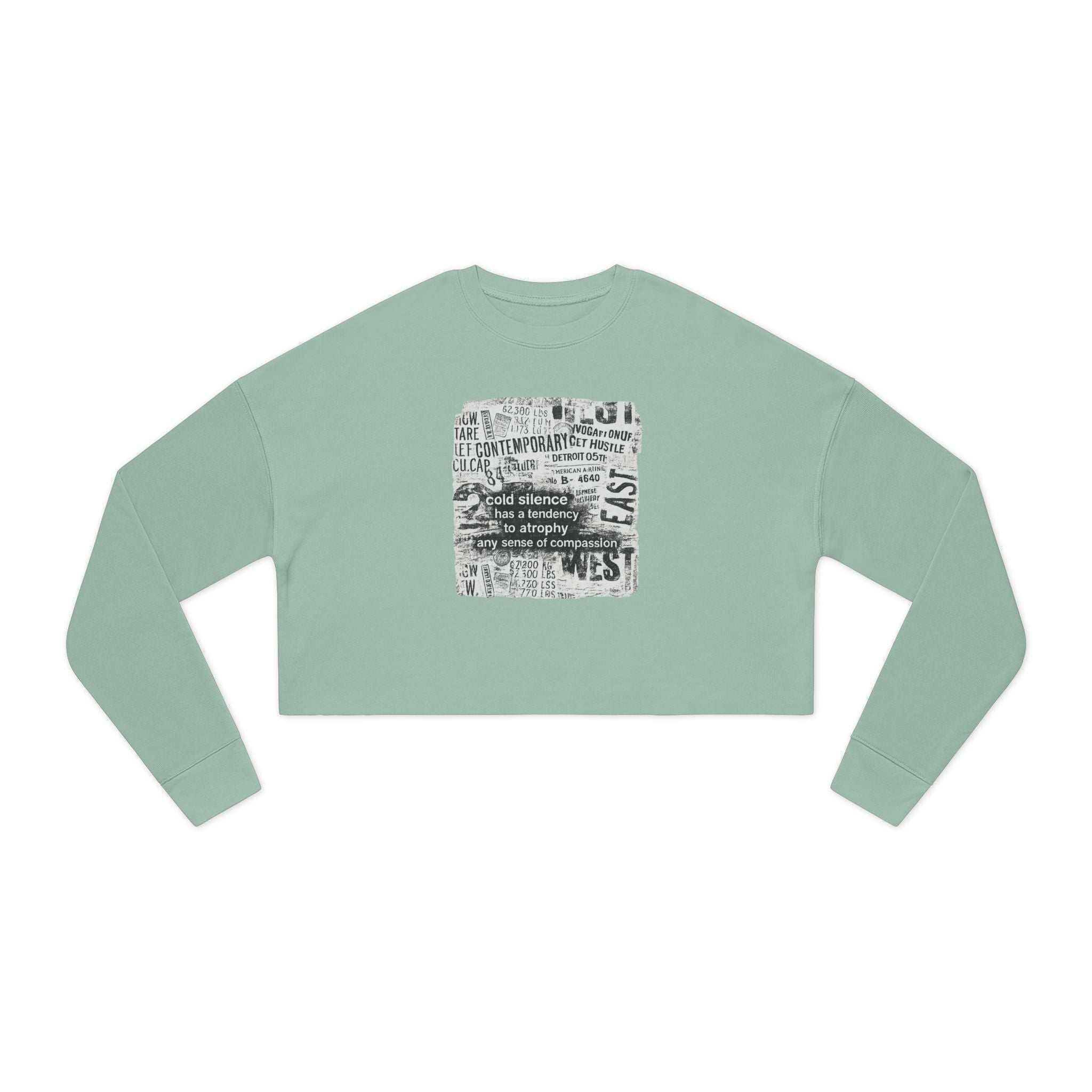 cold silence - cropped sweatshirt