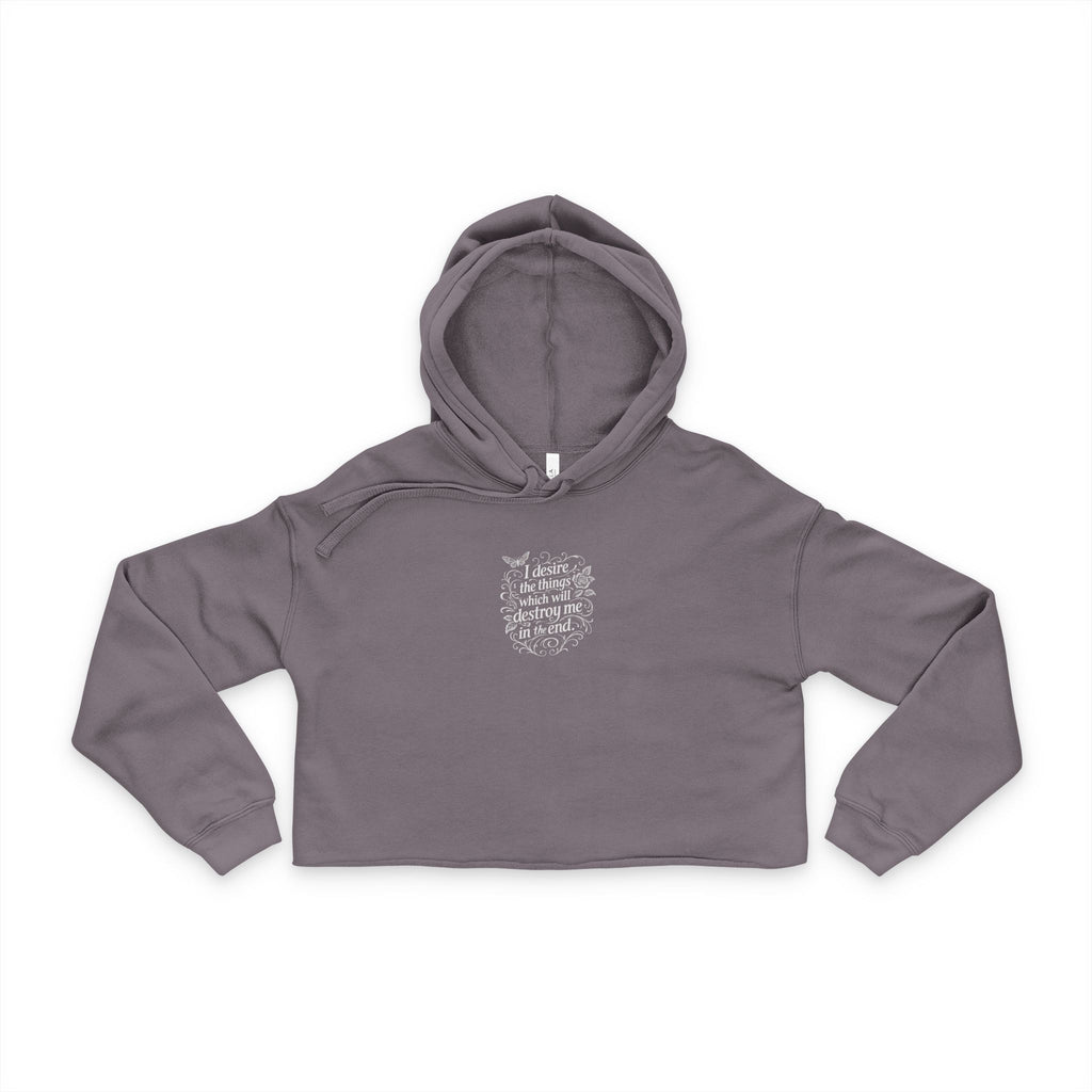 Sylvia Plath Cropped Hoodie — Literary Quote Women's Cropped Sweatshirt