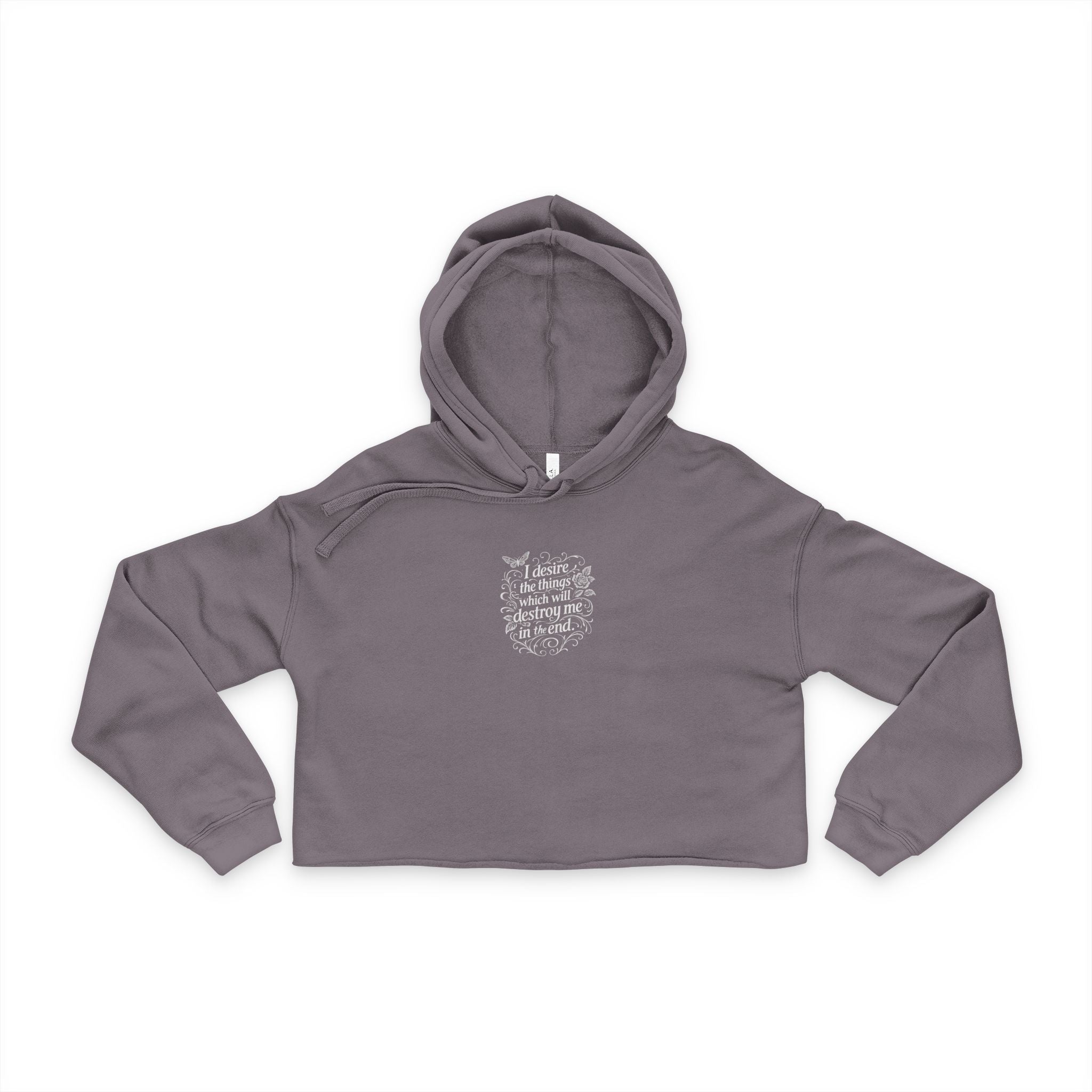 Sylvia Plath Cropped Hoodie — Literary Quote Women's Cropped Sweatshirt