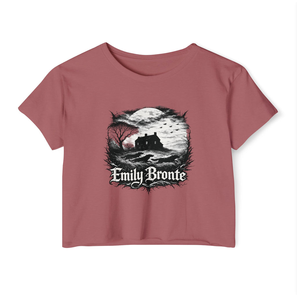 Emily Brontë Gothic Festival Crop Top — Women's Literary Graphic