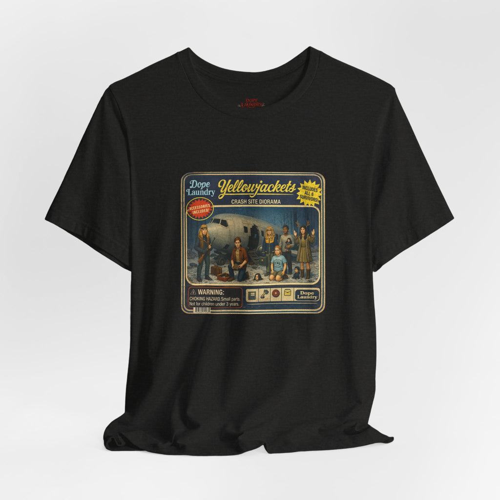 Yellowjackets "Crash Site Playset" Tee — Vintage TV Show Graphic T-Shirt