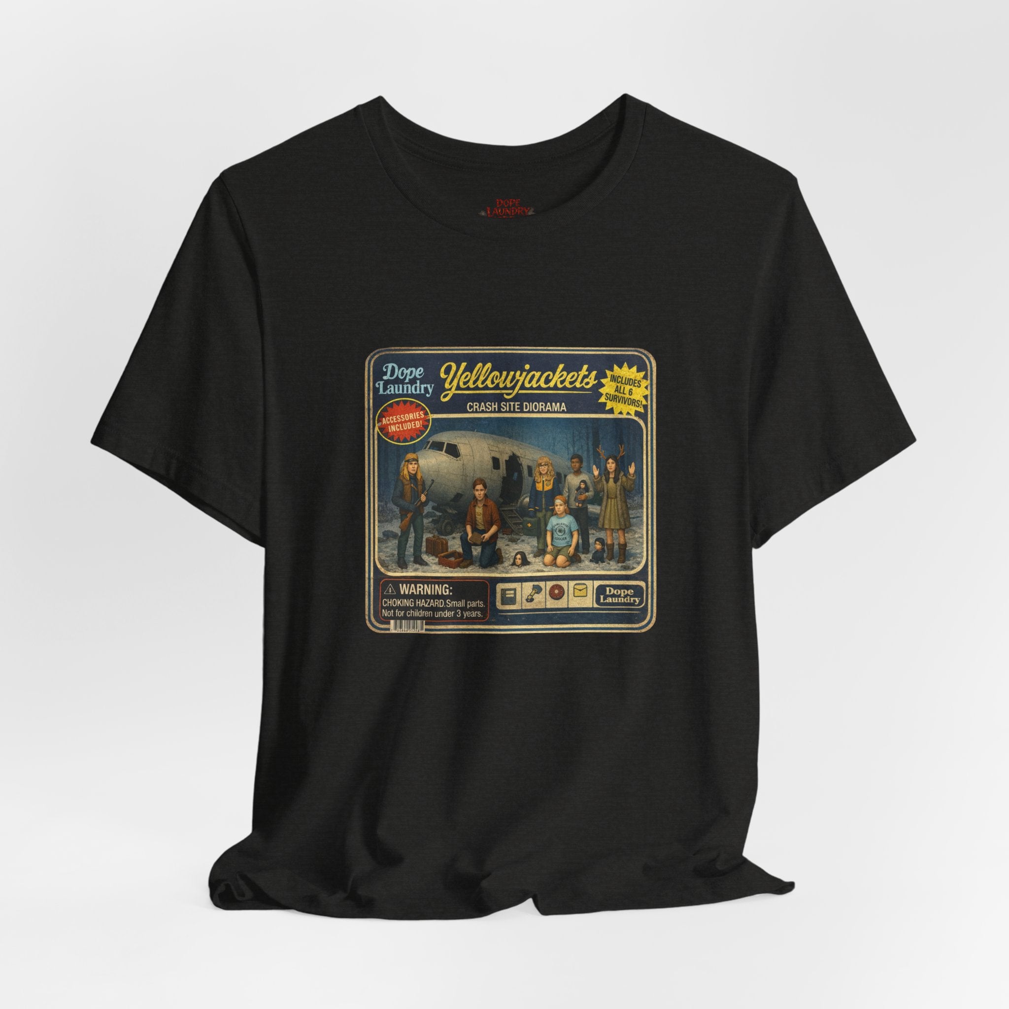 Yellowjackets "Crash Site Playset" Tee — Vintage TV Show Graphic T-Shirt