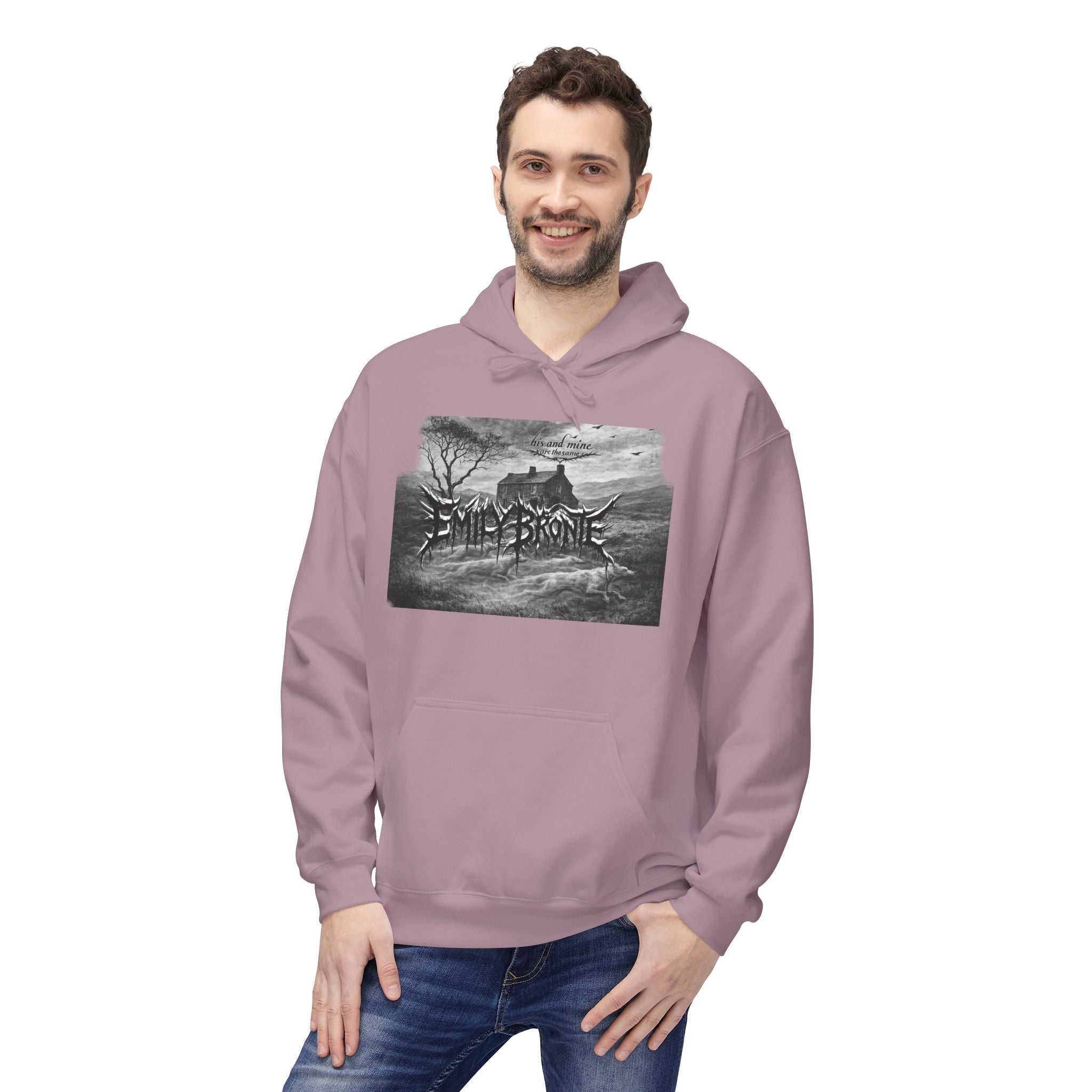 Emily Brontë Gothic Landscape Hoodie — Moody Literary Pullover