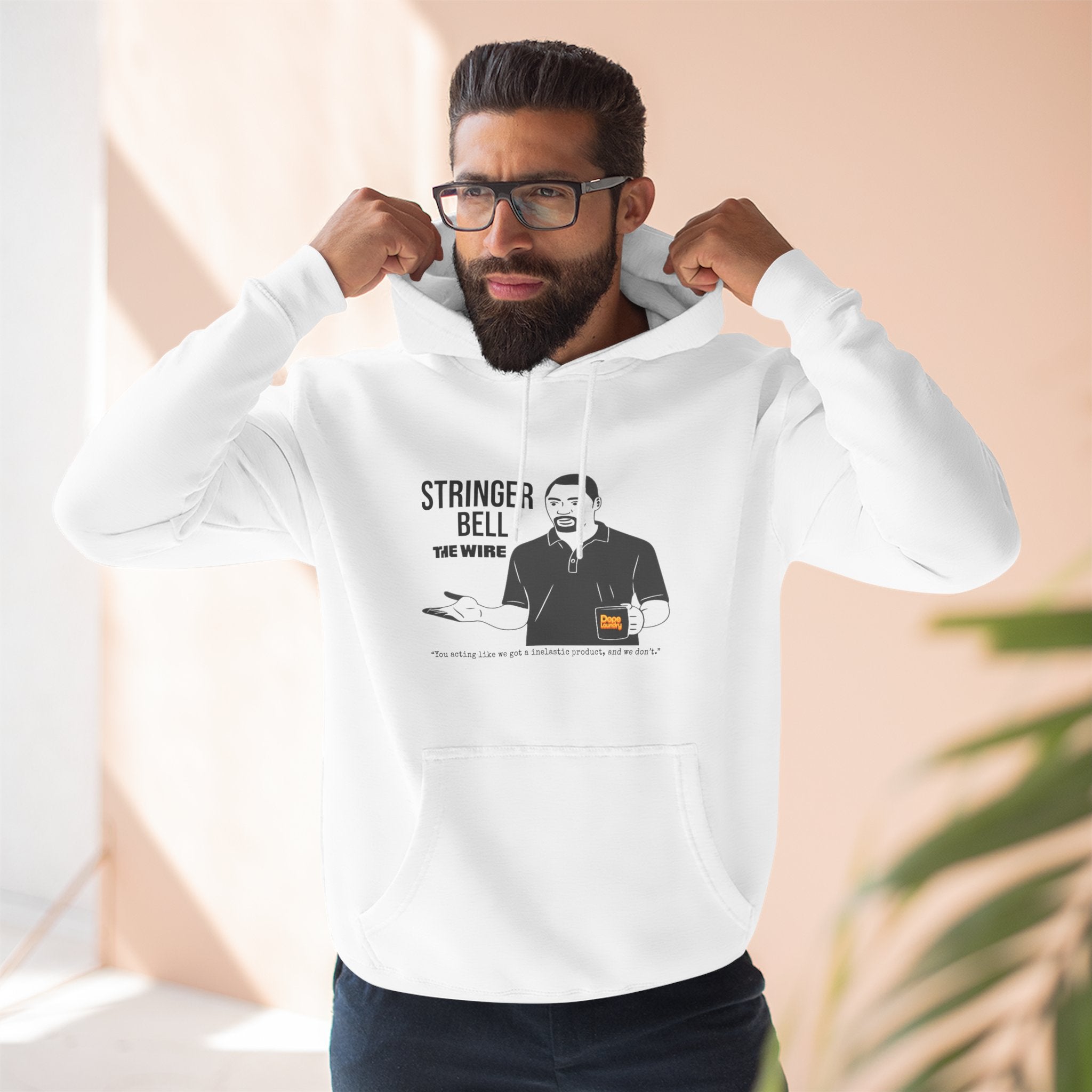 Stringer Bell "Inelastic Product" Hoodie (The Wire) | Cool Street-wear, Fleece Pullover, Casual Fashion, Cozy Sweatshirt