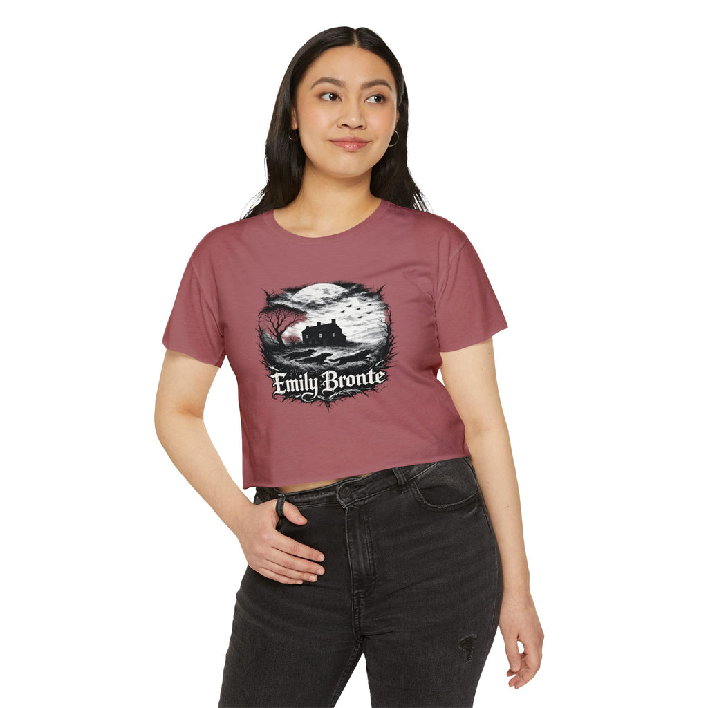 Emily Brontë Gothic Festival Crop Top — Women's Literary Graphic